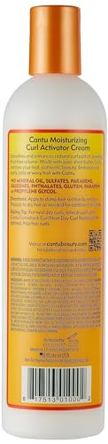 Cantu Natural Hair Curl Activator Cream for Curly Hair Types, 12 Ounce (354ml) (3 Pack) - Naturally Moisturizing and De